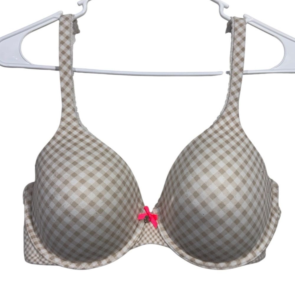 Victoria's Secret 36D Plaid Patterned Body By Victoria Lined Perfect Coverage